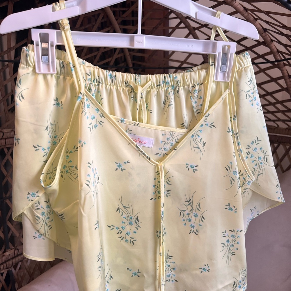 Delicate Yellow Floral Top